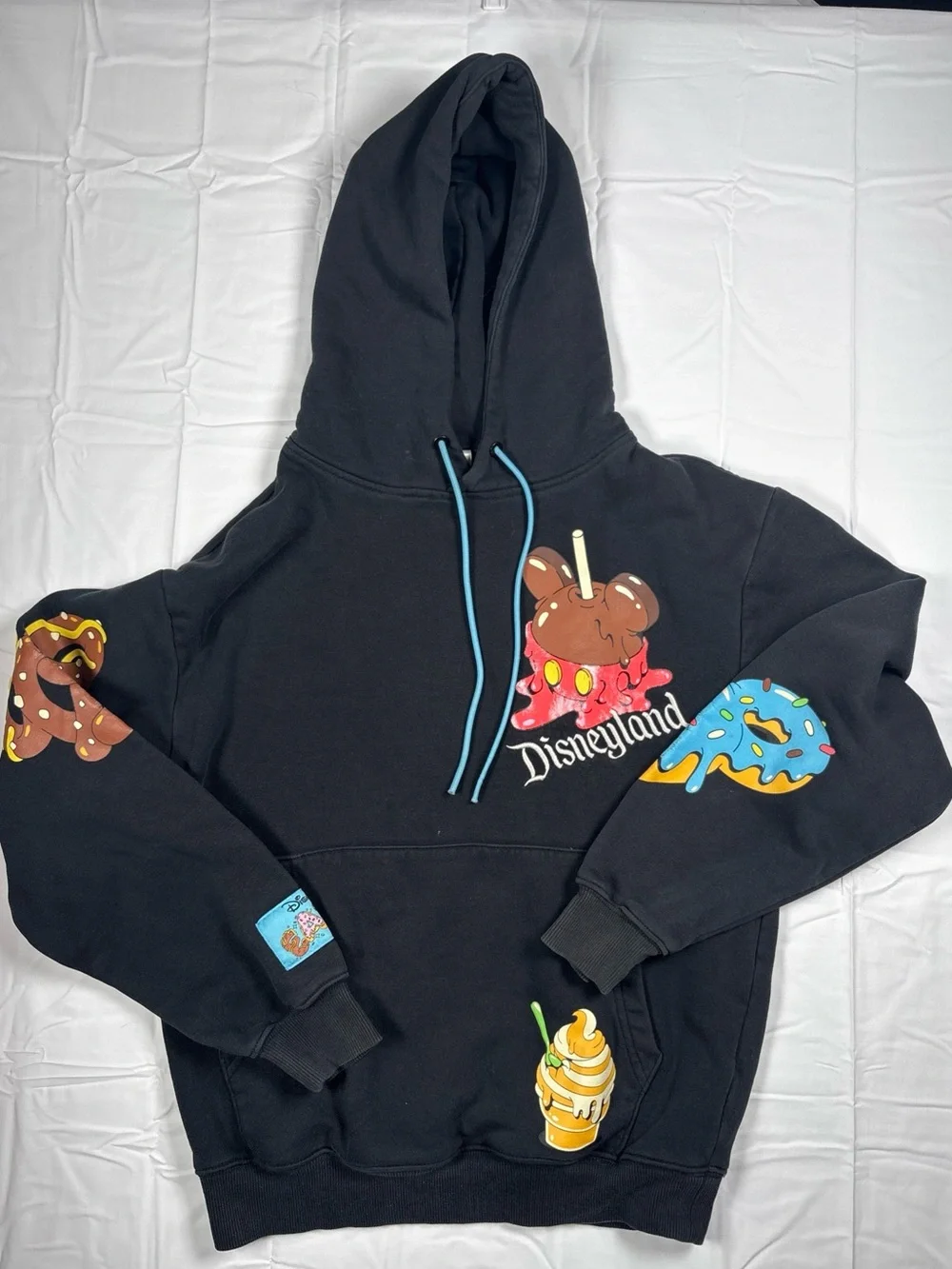 Disney Parks Disney Eats Black Crewneck Sweatshirt with Colorful Treat Graphics